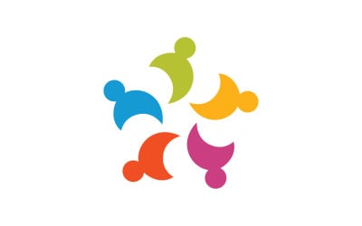Community people team  network and social icon v11