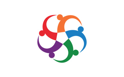 Community people team  network and social icon v17