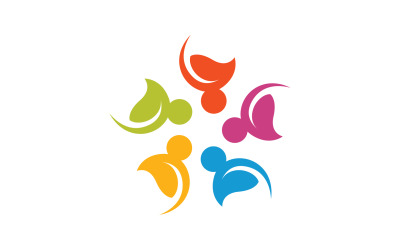 Community people team  network and social icon v9