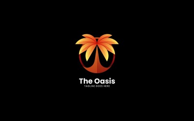 Der Oasis Logo-Stil mit Farbverlauf