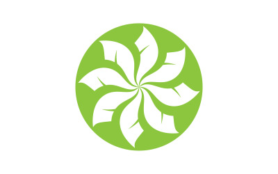 Loghi della foglia verde della decorazione dell&amp;#39;ecologia della foglia dell&amp;#39;albero v26