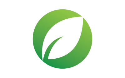 Logos de árbol verde hoja ecología decoración hoja v14