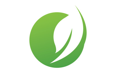Logos de árbol verde hoja ecología decoración hoja v8