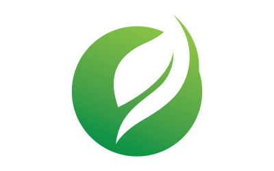 Logos de árbol verde hoja ecología decoración hoja v9
