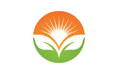 Logos of green Tree leaf ecology decoration leaf v29