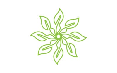 Logos of green Tree leaf ecology decoration leaf v32