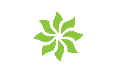 Logotipos de árbol verde hoja ecología decoración hoja v25