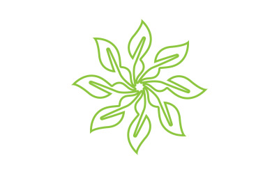 Logotipos de árbol verde hoja ecología decoración hoja v32