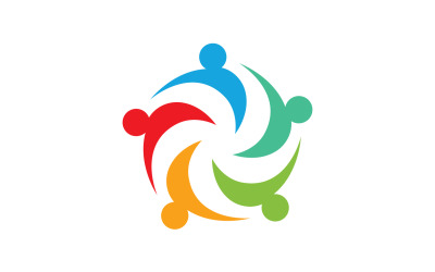 Red de equipo de personas de la comunidad e icono social v14