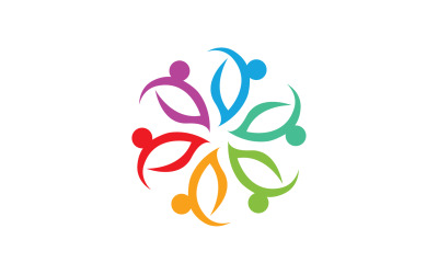 Red de equipo de personas de la comunidad e icono social v25