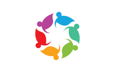 Red de equipo de personas de la comunidad e icono social v26