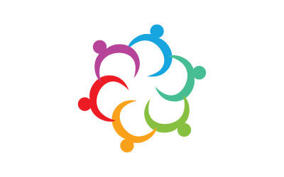 Red de equipo de personas de la comunidad e icono social v28