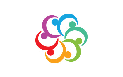 Red de equipo de personas de la comunidad e icono social v29