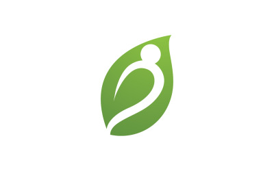 Logotipo de energía de naturaleza fresca gota de agua v18