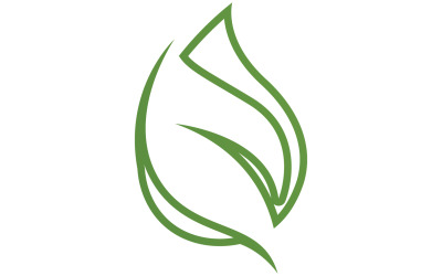 Waterdrop and leaf fresh nature ecology energy logo v58