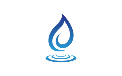 Waterdrop naturaleza fresca energía logo v7