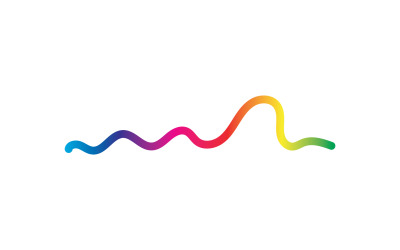 Ecualizador de ondas de sonido de línea diseño de logotipo de elemento simple v19