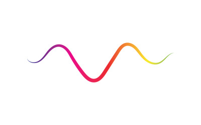 Ecualizador de ondas de sonido de línea diseño de logotipo de elemento simple v8