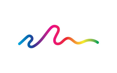 Line sound wave equalizer simple element logo design v10