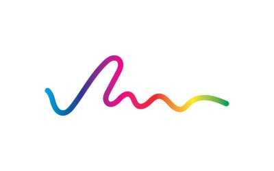 Line sound wave equalizer simple element logo design v22