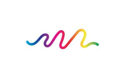 Line sound wave equalizer simple element logo design v23