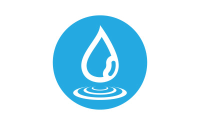 Logo świeżej energii natury kropli wody v34