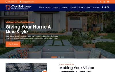 CastleStone – Építőipari Vállalat HTML5 webhelysablonja
