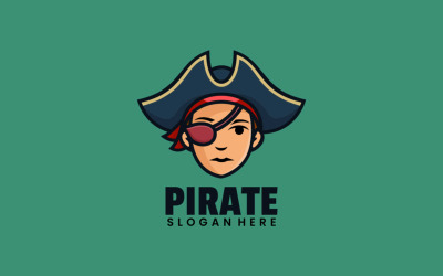 Piraten-Maskottchen-Cartoon-Logo-Stil