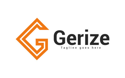Písmeno G jednoduchý design loga