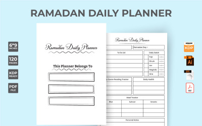 Ramadan Activity Tracker Vorlagenvektor