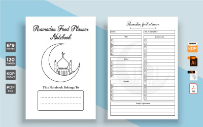 Ramadan Day Meal Planner Vorlage Vektor