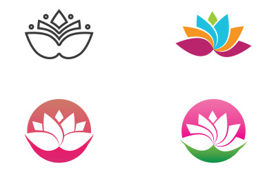 Simbolo di yoga di meditazione di bellezza del loto del fiore v19
