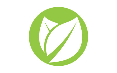 Diseño de árbol de elemento de naturaleza de hoja verde o nombre de empresa v38