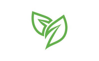 Green Leaf nature element tree  company name v10