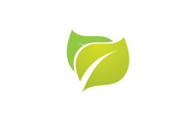 Green Leaf nature element tree design or company name v31