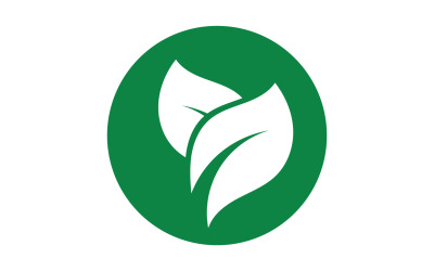 Green Leaf nature element tree design or company name v54