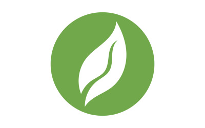 Green Leaf nature element tree design or company name v57