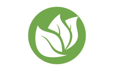 Green Leaf nature element tree design or company name v61