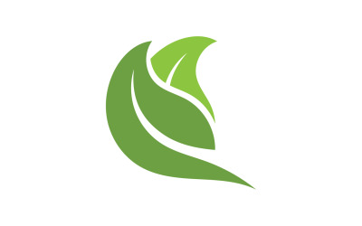 Green Leaf nature element tree design or company name v7