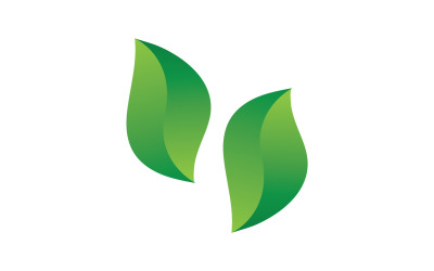 Green Leaf nature element tree design or company name v9