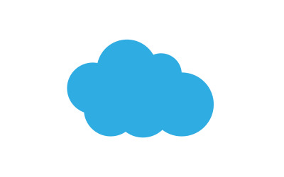 Disegno dell&amp;#39;elemento del cielo blu nuvola per il logo dell&amp;#39;azienda v56