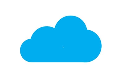 Disegno dell&amp;#39;elemento del cielo blu nuvola per il logo dell&amp;#39;azienda v57