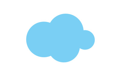 Diseño de elemento de cielo azul de nube para logo company v12