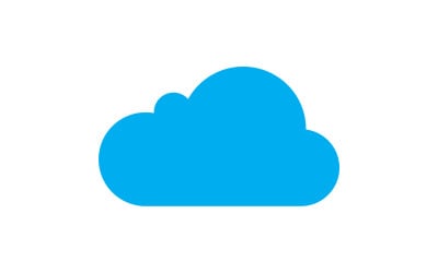Diseño de elementos de cielo azul en la nube para la empresa de logotipos v1