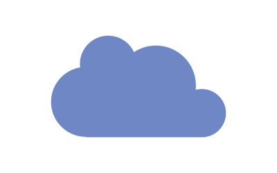 Diseño de elementos de cielo azul en la nube para la empresa de logotipos v30
