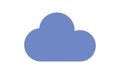 Diseño de elementos de cielo azul en la nube para la empresa de logotipos v32