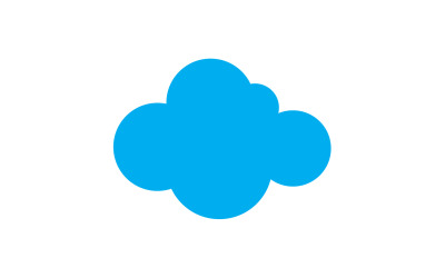 Diseño de elementos de cielo azul en la nube para la empresa de logotipos v3