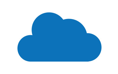 Diseño de elementos de cielo azul en la nube para la empresa de logotipos v40