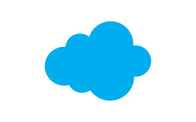 Diseño de elementos de cielo azul en la nube para la empresa de logotipos v4