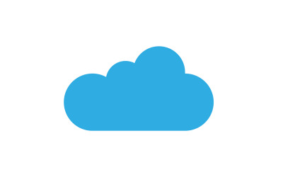 Diseño de elementos de cielo azul en la nube para la empresa de logotipos v54